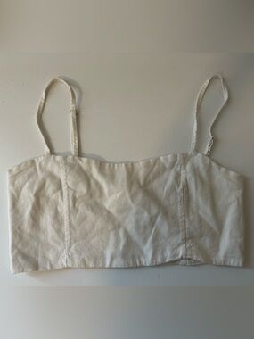 John Galt White Cotton Tank Top - Unbranded